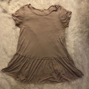 Gray Peplum Top